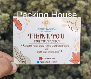 Thankyou Card (1 Unit = 100 Pcs)